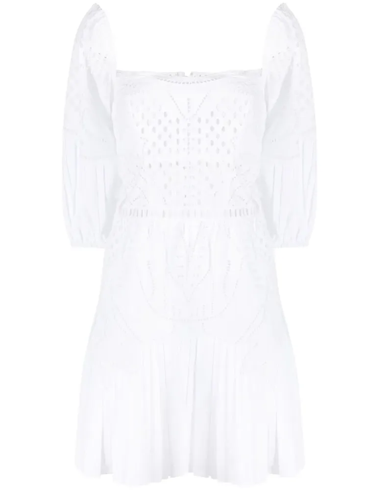 Alberta Ferretti Besticktes Kleid - Weiß Weiß