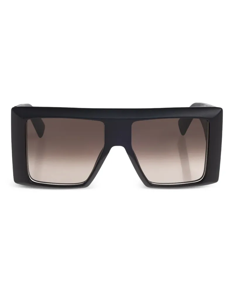 Balmain Sonnenbrille mit eckigem Gestell - Schwarz Schwarz