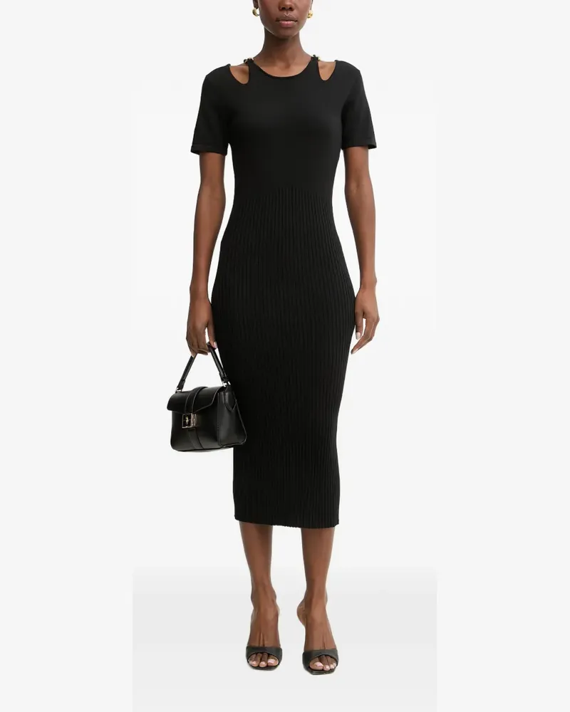 Fracomina Easychic cut-out chain-link midi dress - Schwarz Schwarz