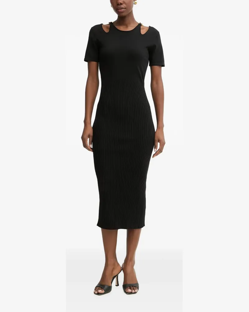 Fracomina Easychic cut-out chain-link midi dress - Schwarz Schwarz