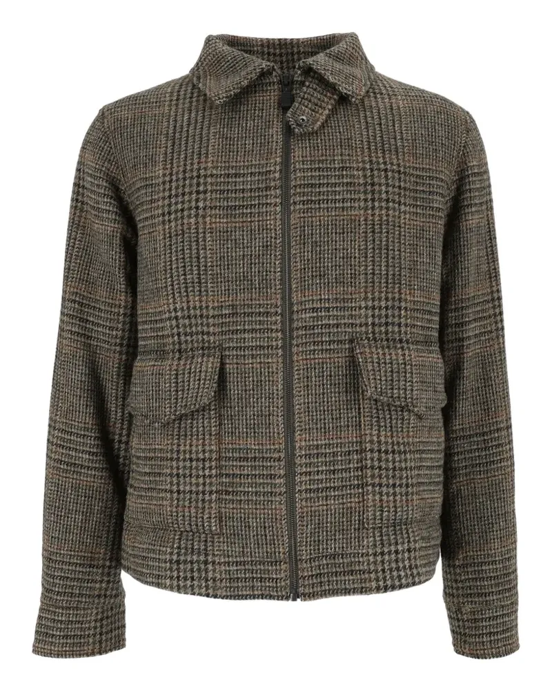ASPESI Prince of Wales check wool jacket - Braun Braun
