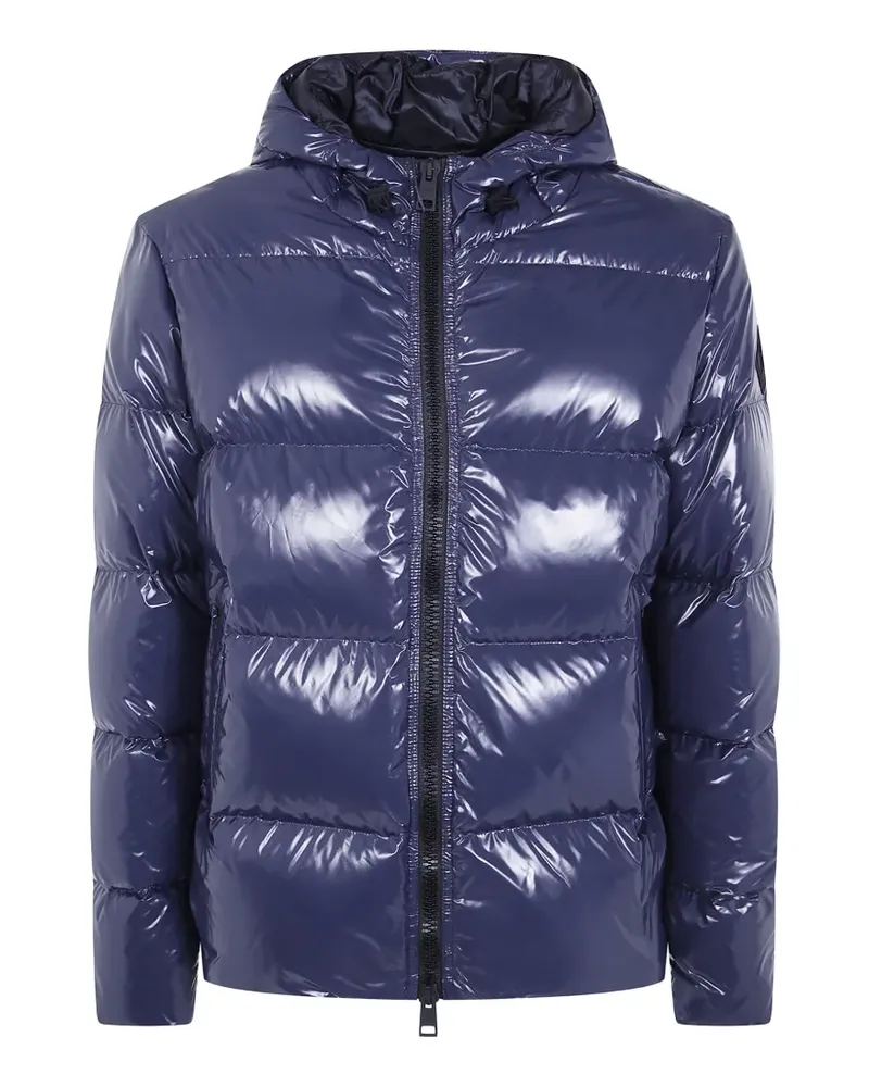 Herno Gefütterte Jacke mit Logo-Patch - Blau Blau