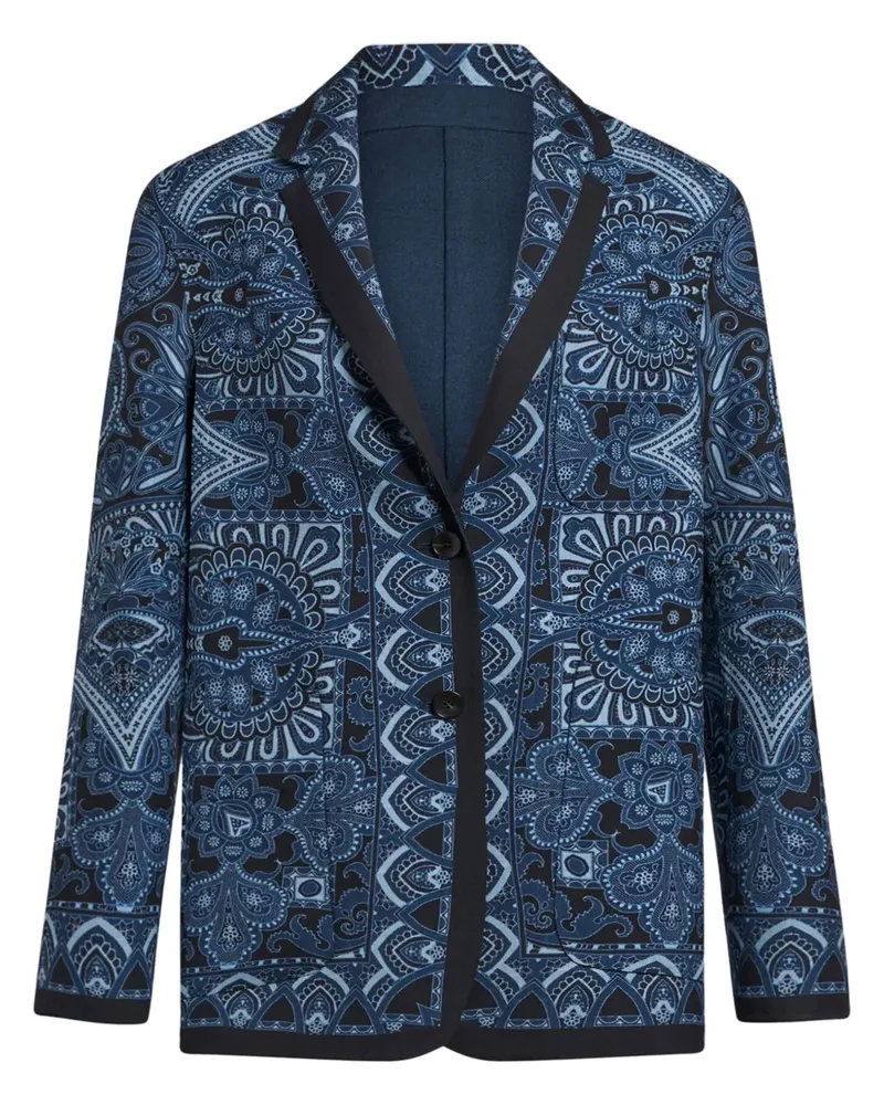 Etro Wendbarer Blazer mit Print - Blau Blau