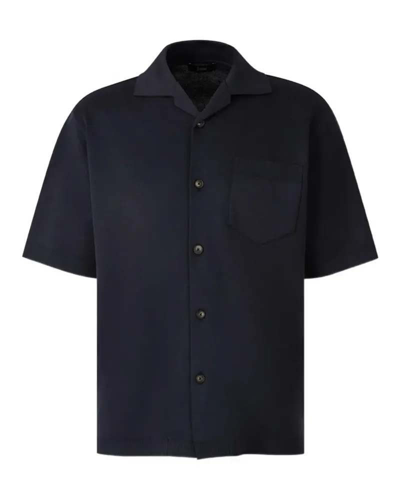 Herno short-sleeve chest-pocket shirt - Blau Blau