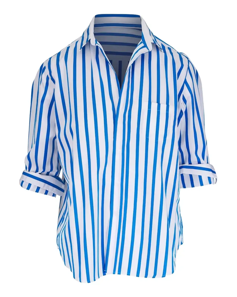 Frank & Eileen Eileen stripe-pattern shirt - Blau Blau
