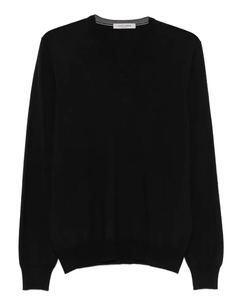 La Fileria V-neck sweater - Schwarz Schwarz