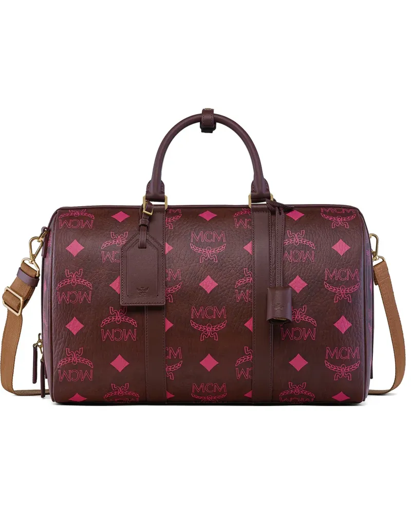 MCM small Ottomar Maxi Visetos weekender bag - Braun Braun