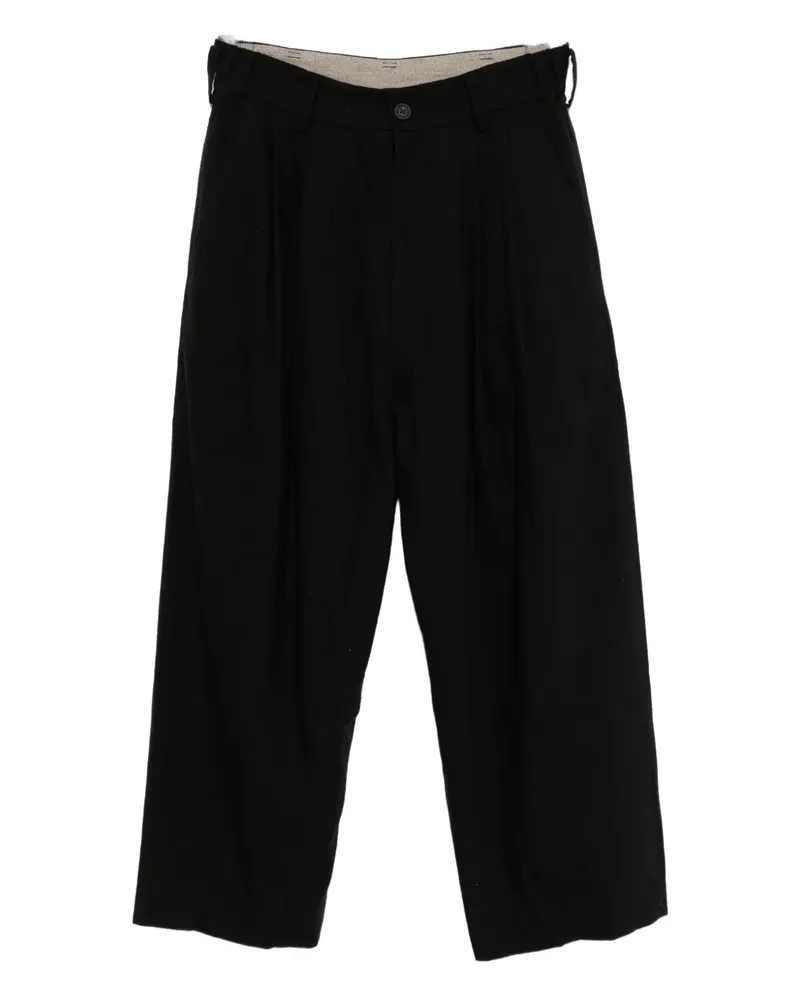 Ziggy Chen Hose mit Bundfalten - Schwarz Schwarz