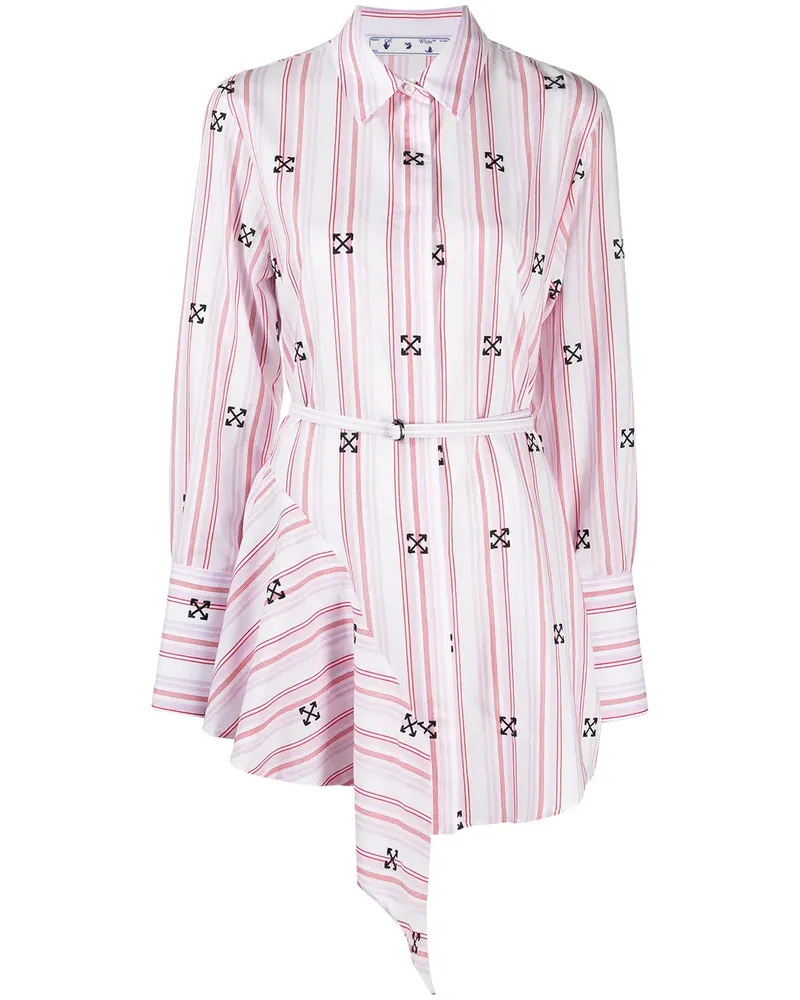 OFF-WHITE Asymmetrisches Hemdkleid - Rosa Rosa