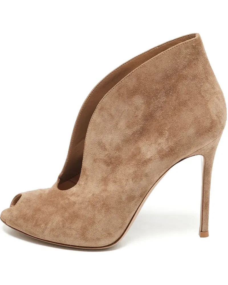 Gianvito Rossi Stiletto-Stiefeletten mit Peeptoe - Braun Braun
