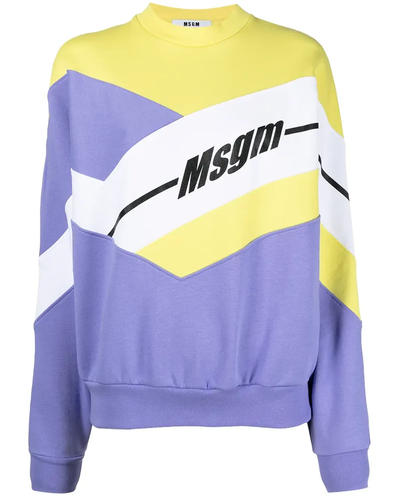 MSGM Sweatshirt mit Print - Violett Violett