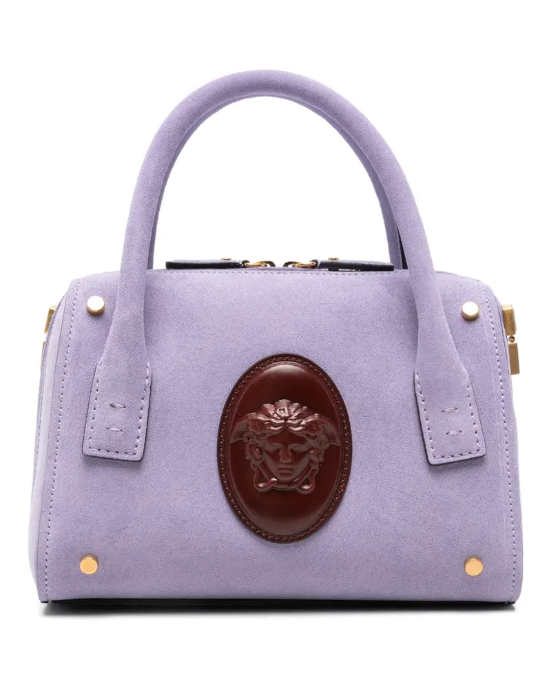 Versace Kleiner Boston Medusa Tote Bag mit Schild - Violett Violett