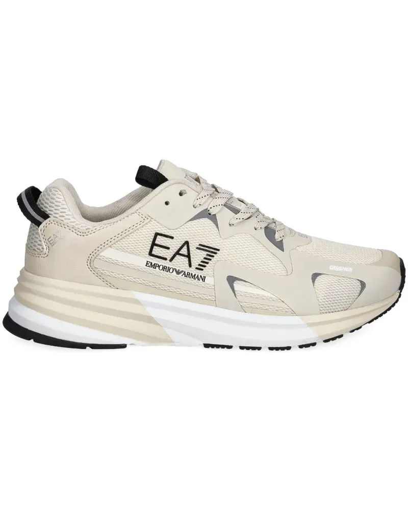 EA7 Sneakers mit Logo-Print - Nude Nude
