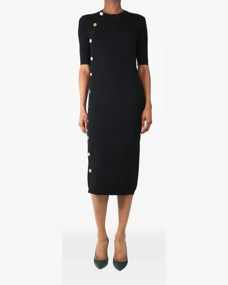 Altuzarra button-front rib-knit midi dress - Schwarz Schwarz