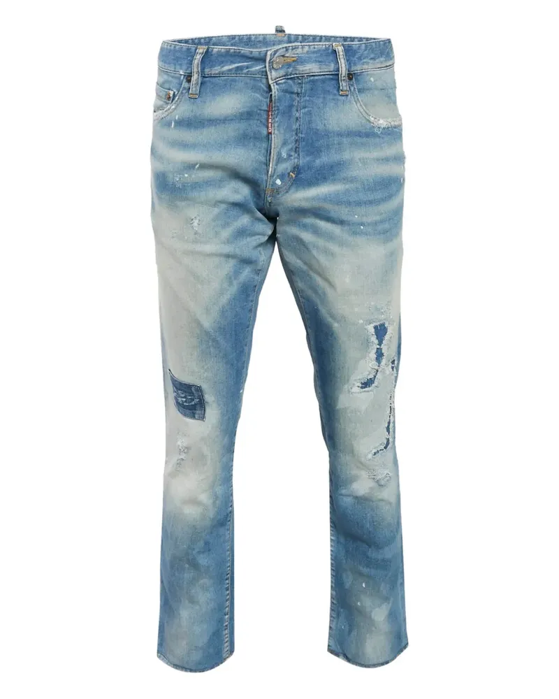 Dsquared2 Hose im Distressed-Look - Blau Blau