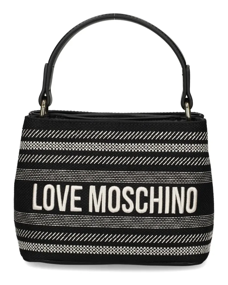 Moschino Tote Bag mit Logo-Stickerei - Schwarz Schwarz