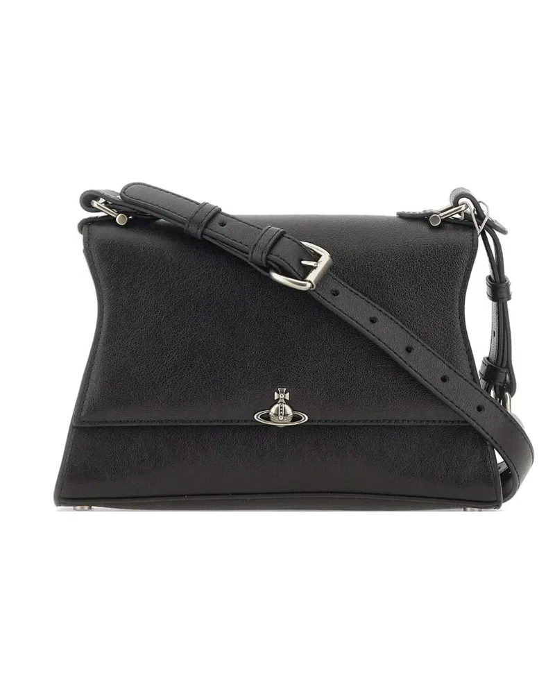 Vivienne Westwood small Bianca leather cross body bag - Schwarz Schwarz