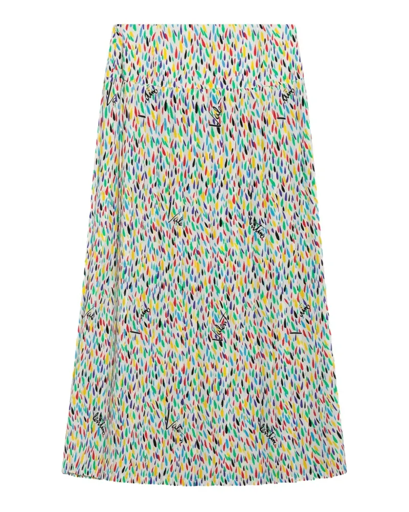 Valentino Garavani Midirock mit Logo-Print - Weiß Weiß