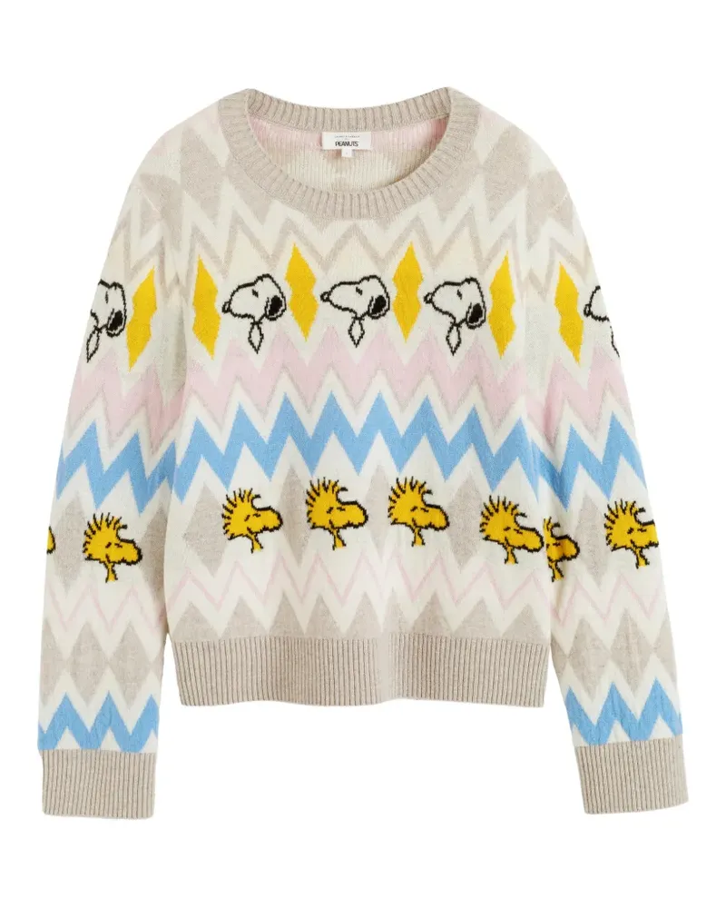 Chinti & Parker Snoopy Fair Isle Pullover - Grau Grau