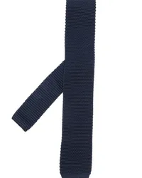 Brunello Cucinelli Gestrickte Seidenkrawatte Blau