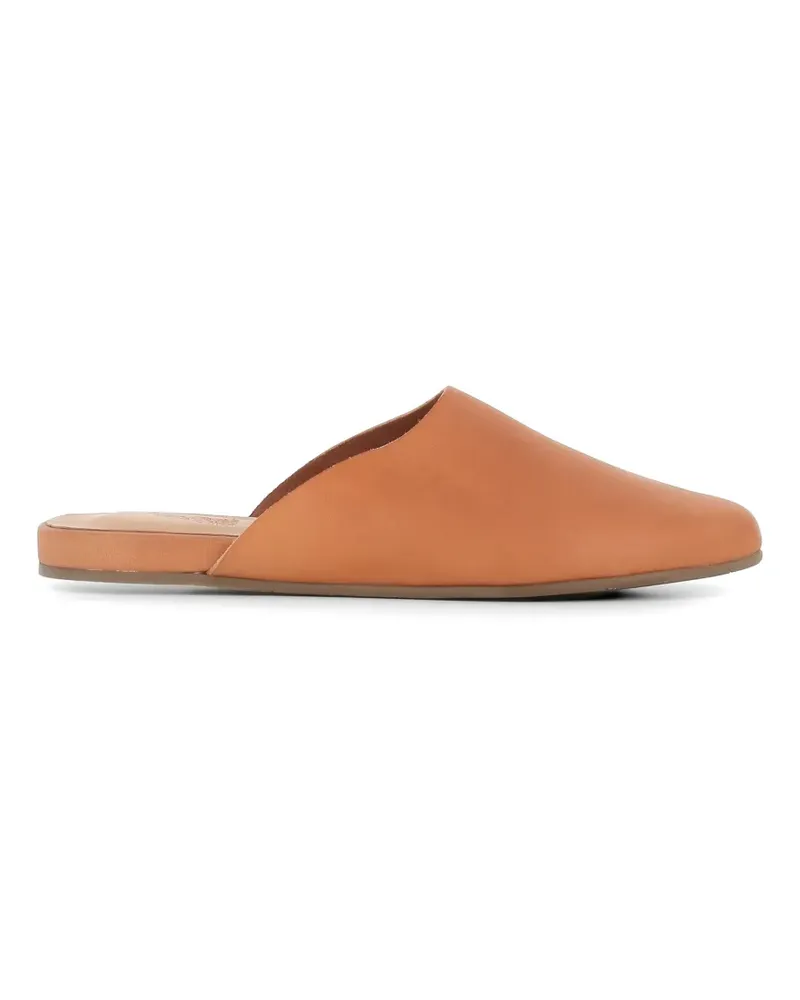 Ancient Greek Sandals leather flat mules - Nude Nude