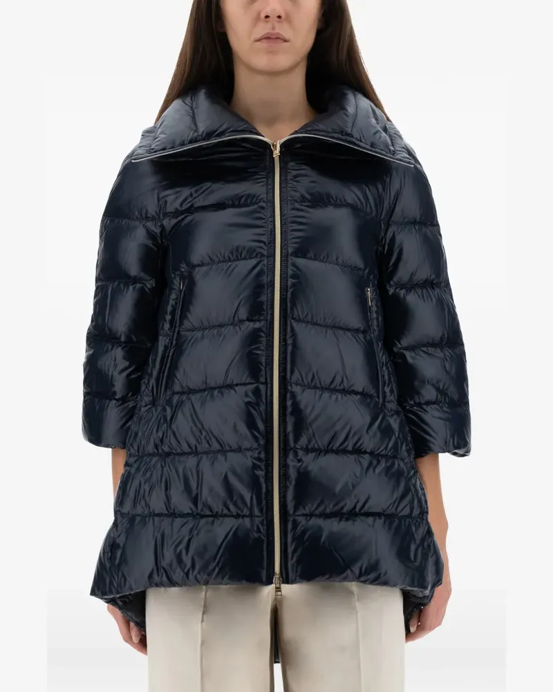 Herno zip quilted coat - Blau Blau
