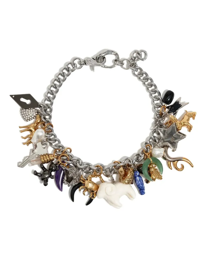 BIMBA Y LOLA charm-detail chain necklace - Silber Silber