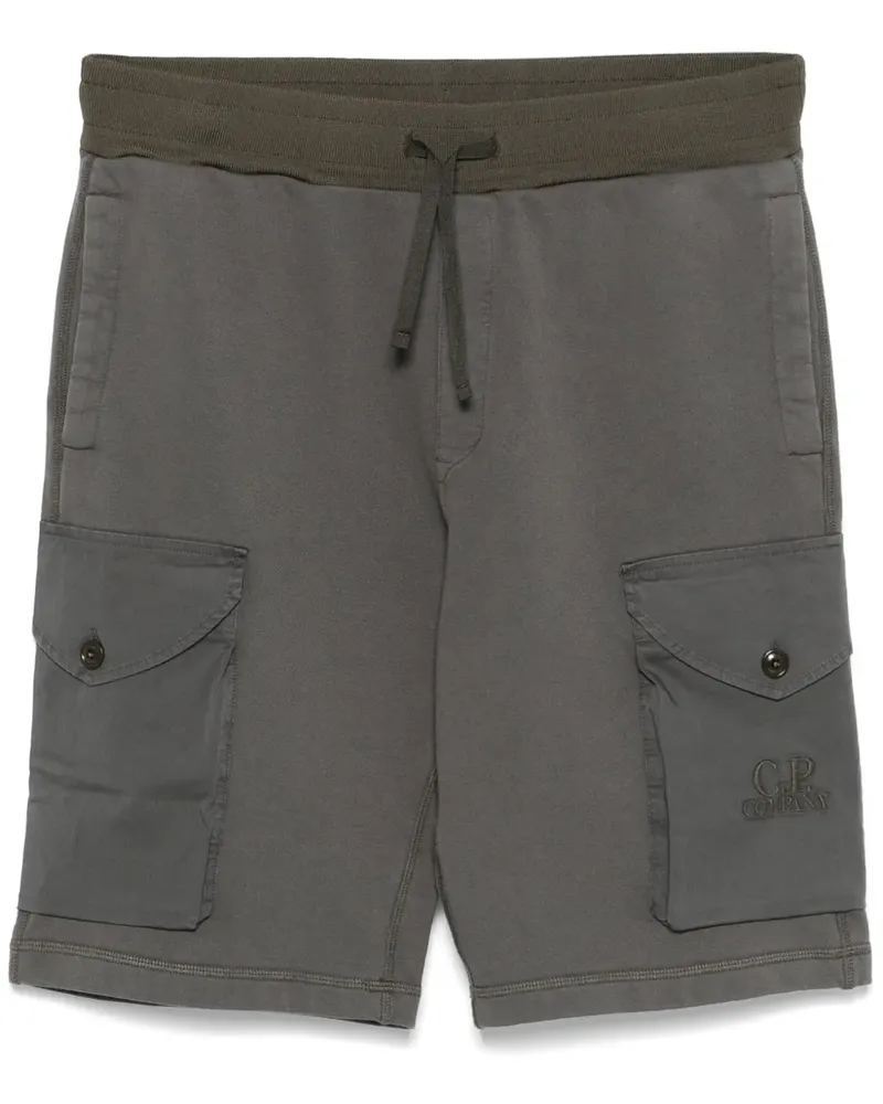 C.P. Company Diagonal Fleece Cargoshorts - Grau Grau