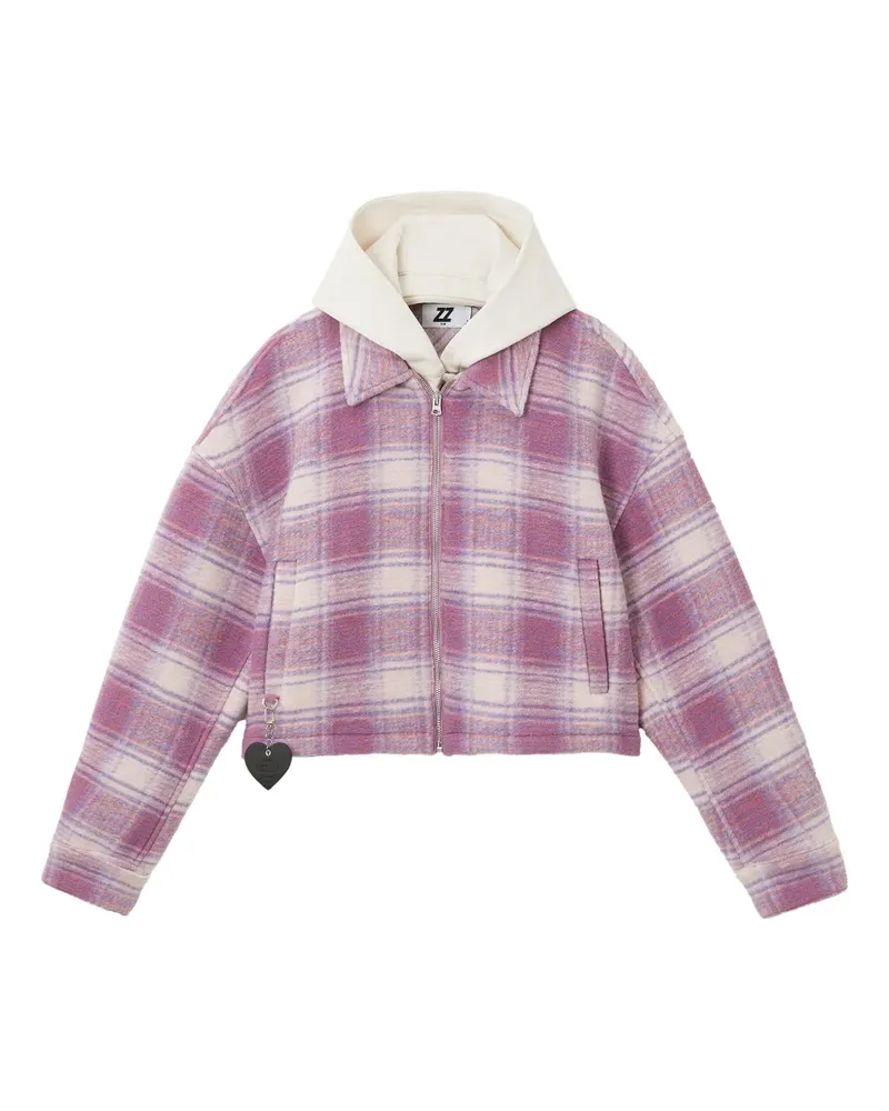 Izzue Karierte Jacke - Rosa Rosa