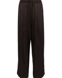 Ziggy Chen Wide-Leg-Hose mit Kordelzug Braun