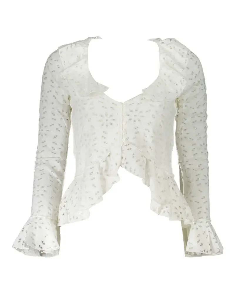Desigual V-neck blouse - Weiß Weiß