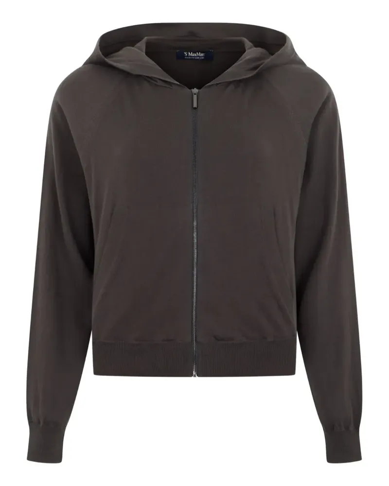 Max Mara zip-up long-sleeve hoodie - Braun Braun