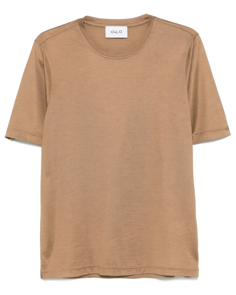 D4.0 T-Shirt aus Seide - Braun Braun