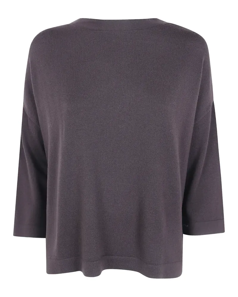 MA'RY'YA fine-knit boat-neck sweater - Braun Braun