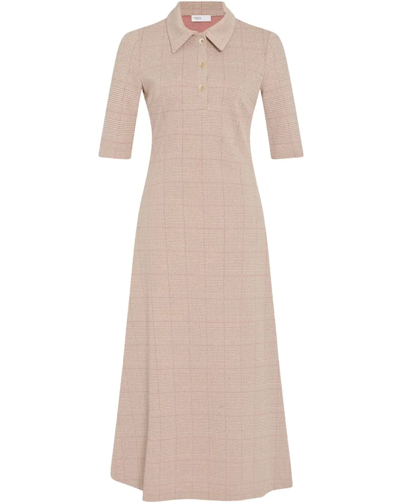 Rosetta Getty Polokleid mit Karomuster - Nude Nude