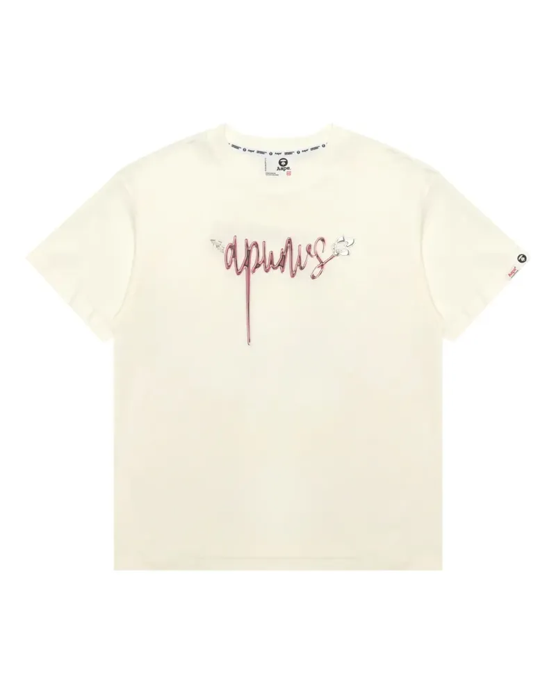 BAPE T-Shirt mit Bären-Print - Nude Nude