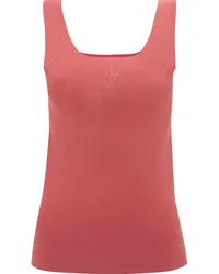 J.W.Anderson Geripptes Tanktop mit JW-Stickerei Rosa