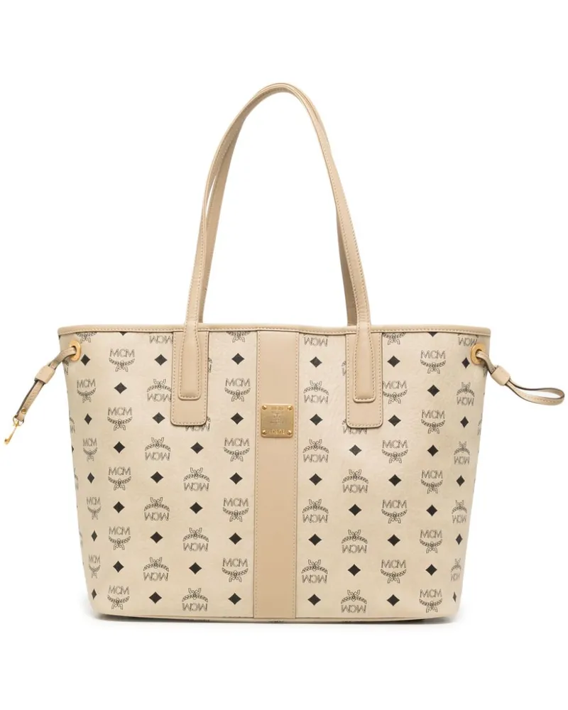 MCM Shopper mit Monogramm - Nude Nude