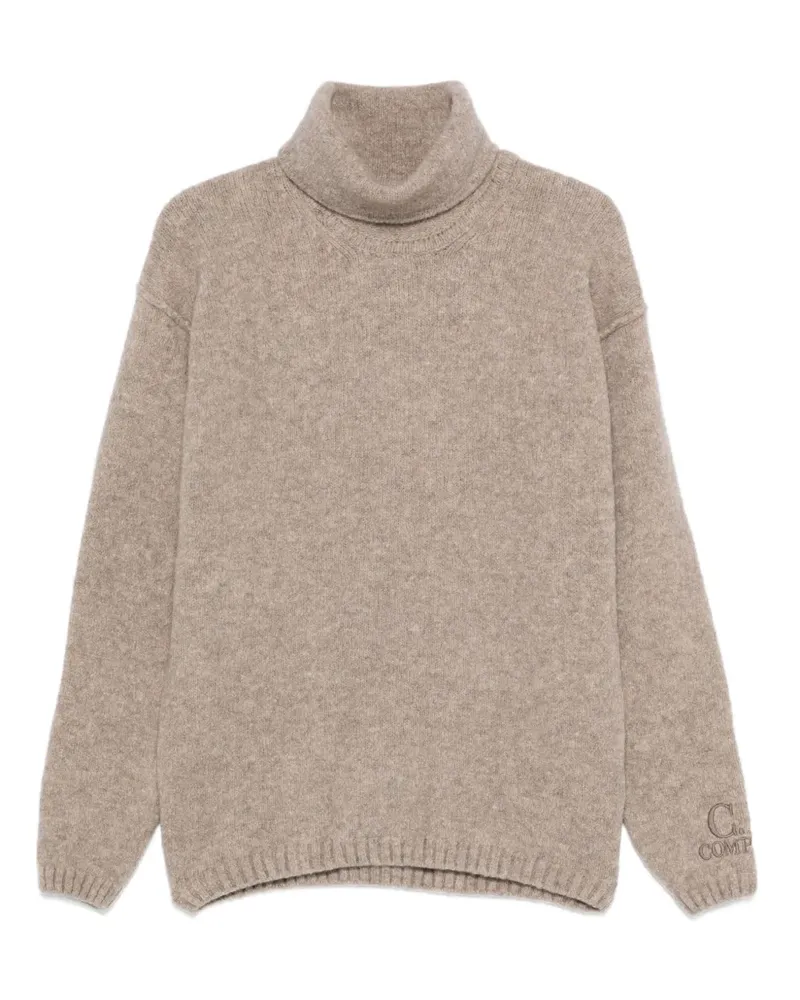 C.P. Company logo-embroidered jumper - Nude Nude