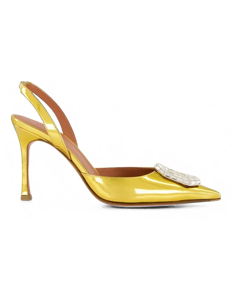Amina Muaddi Camelia crystal-embellished pumps - Gelb Gelb