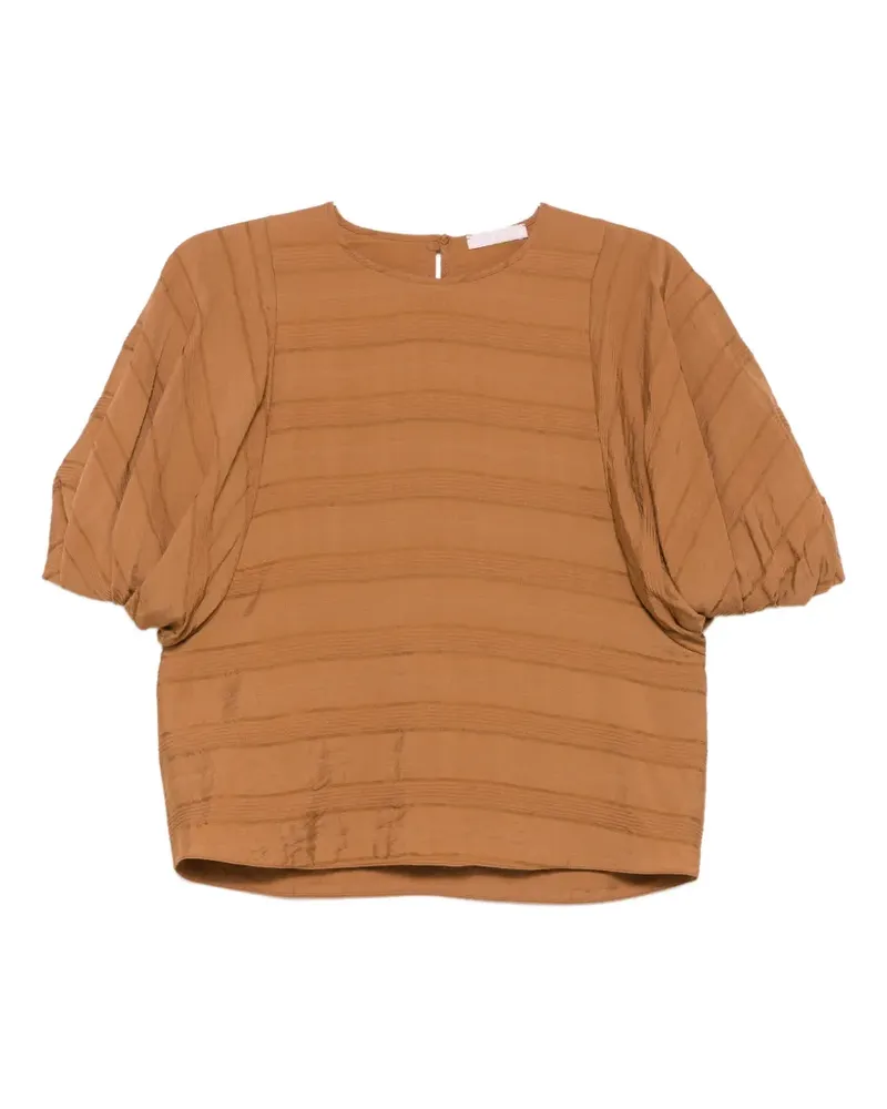 Kristina Ti horizontal-stripe batwing-sleeve top - Braun Braun