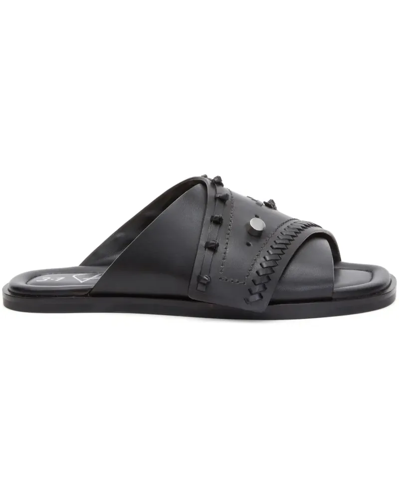 3.1 phillip lim Sandalen mit überkreuzten Riemen - Schwarz Schwarz