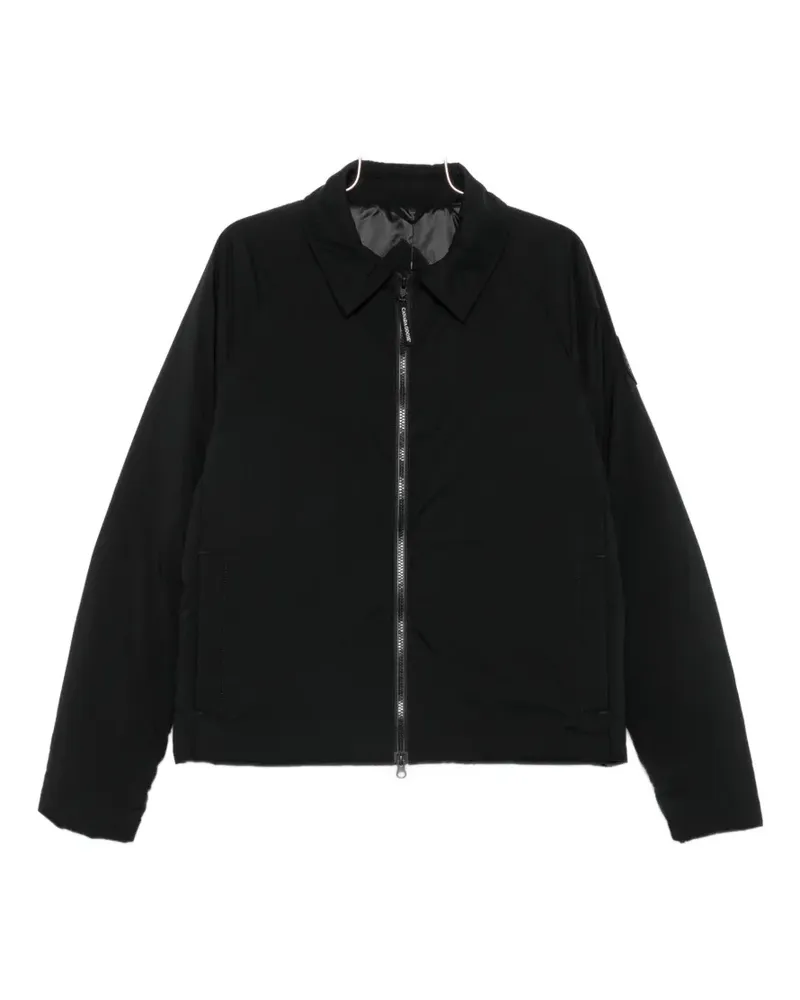 Canada Goose logo-patch zip-up coat - Schwarz Schwarz