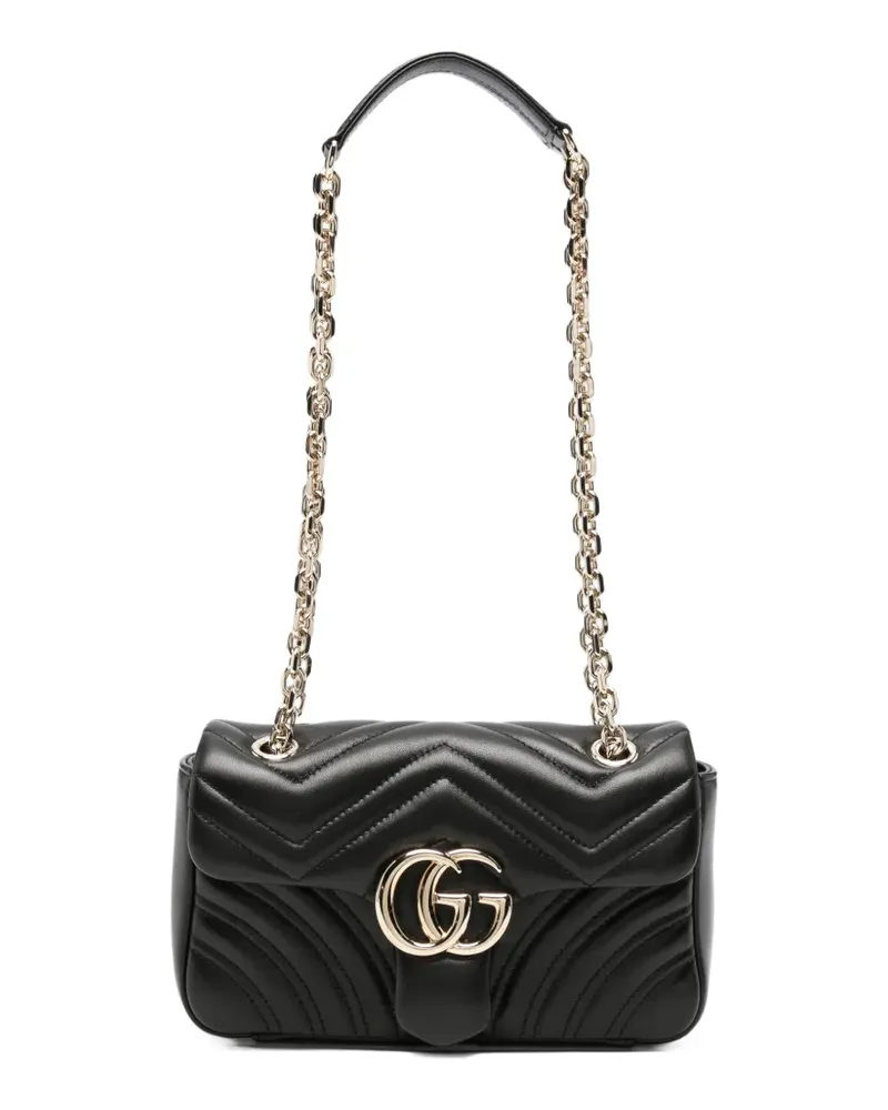 Gucci Gesteppte GG Marmont Schultertasche - Schwarz Schwarz