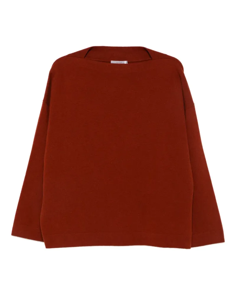 Dušan Pullover mit U-Boot-Ausschnitt - Orange Orange