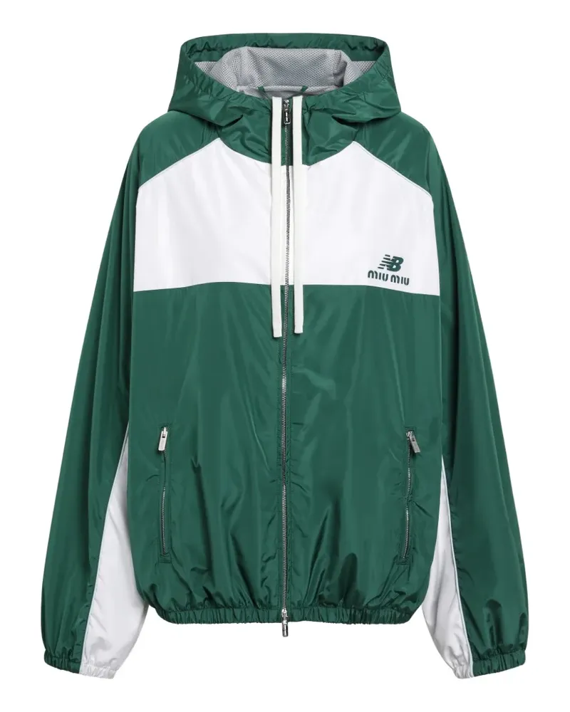 Miu Miu x New Balance Kapuzenjacke in Colour-Block-Optik - Grün Grün