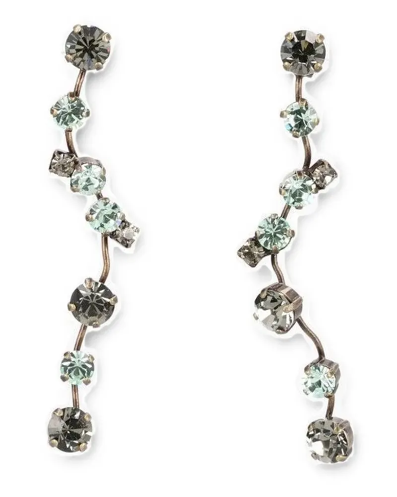 forte_forte crystal-embellished drop earrings - Gold Gold