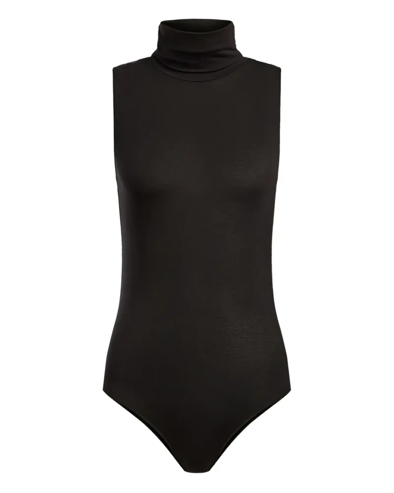 12 STOREEZ Ärmelloser Body mit Rollkragen - Schwarz Schwarz