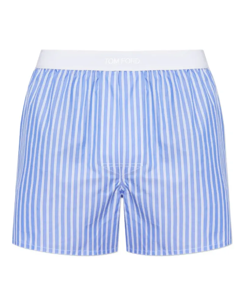 Tom Ford vertical-stripe boxer shorts - Blau Blau