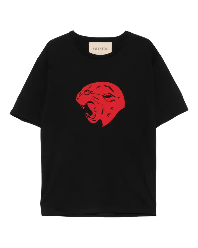 Valentino Garavani panther-print jersey T-shirt - Schwarz Schwarz